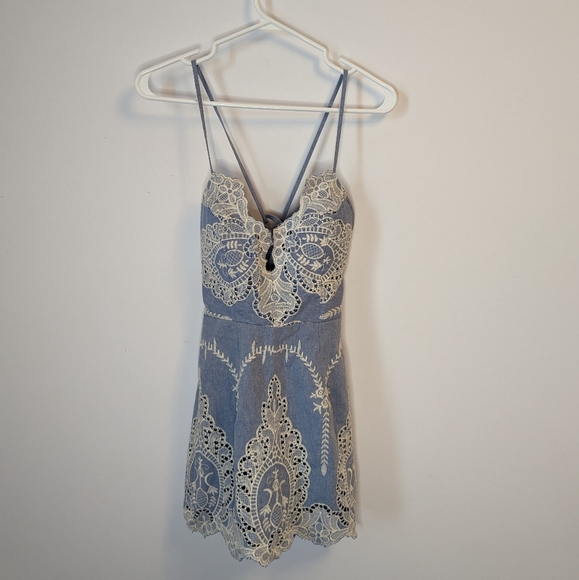 ANGEL BIBA Blue Romper Size M - Picture 1 of 3